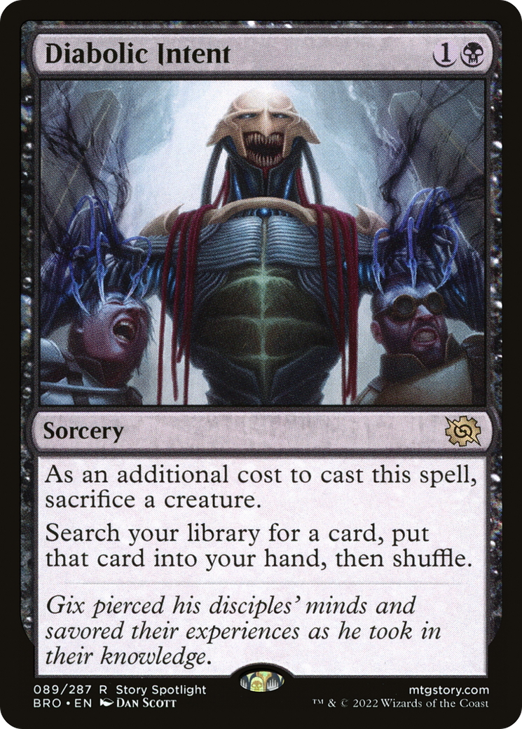 FOIL Diabolic Intent (BRO-089) - The Brothers' War - Magic The Gathering