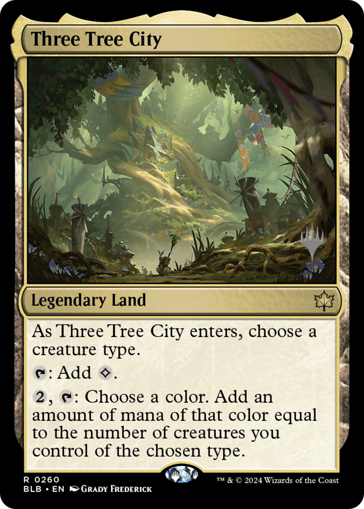 FOIL Three Tree City (PPBLB-260) - Bloomburrow Promos - Magic The Gathering