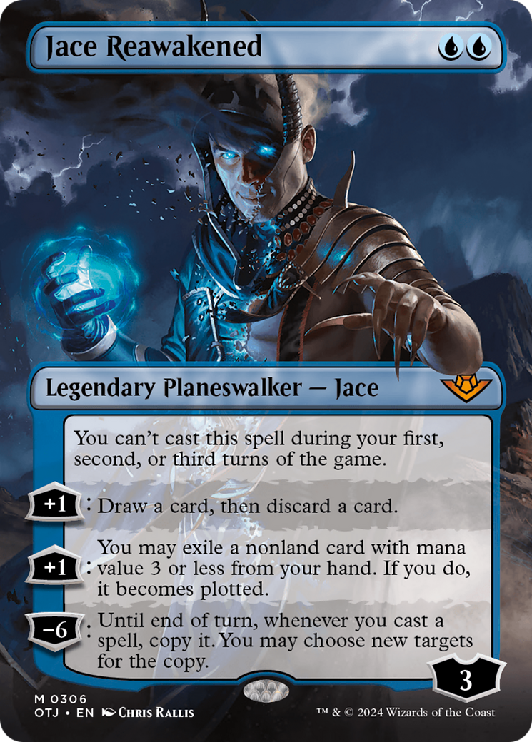 FOIL Jace Reawakened (Borderless) (OTJ-306) - Outlaws of Thunder Junction - Magic The Gathering