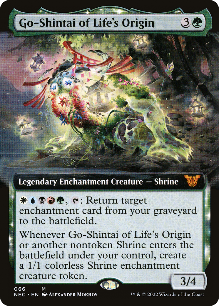 Go-Shintai of Life's Origin (Extended Art) (NEC-066) - Neon Dynasty Commander - Magic The Gathering