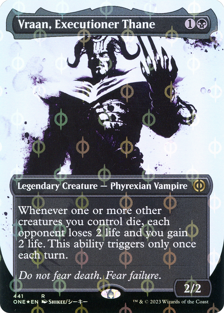 FOIL Vraan, Executioner Thane (Showcase) (Step-and-Compleat Foil) (ONE-441) - Phyrexia: All Will Be One - Magic The Gathering