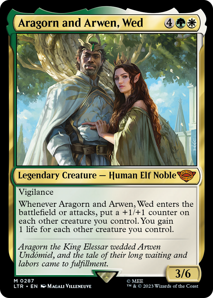 FOIL Aragorn and Arwen, Wed (LTR-287) - The Lord of the Rings: Tales of Middle-earth - Magic The Gathering