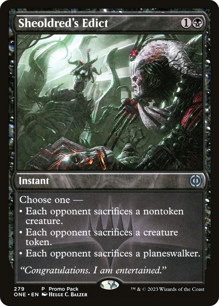 Sheoldred's Edict (PPONE-279) - Phyrexia: All Will Be One - Magic The Gathering