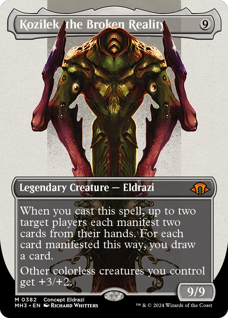 Kozilek, the Broken Reality (Borderless) (MH3-382) - Modern Horizons 3 - Magic The Gathering