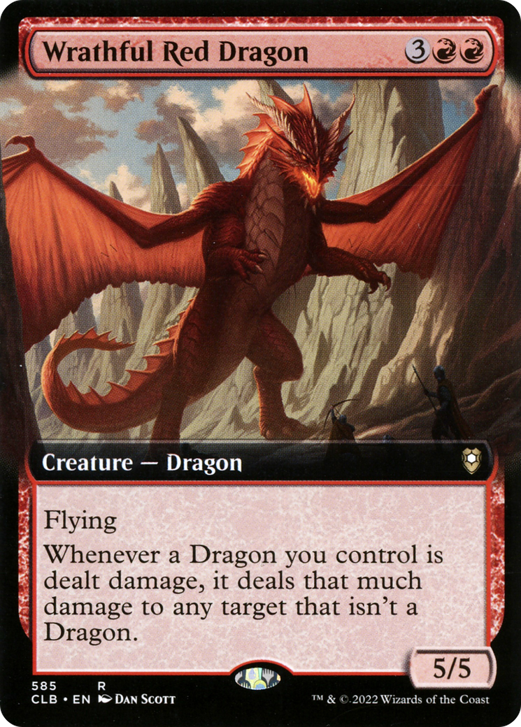 Wrathful Red Dragon (Extended Art) (CLB-585) - Commander Legends: Battle for Baldur's Gate - Magic The Gathering