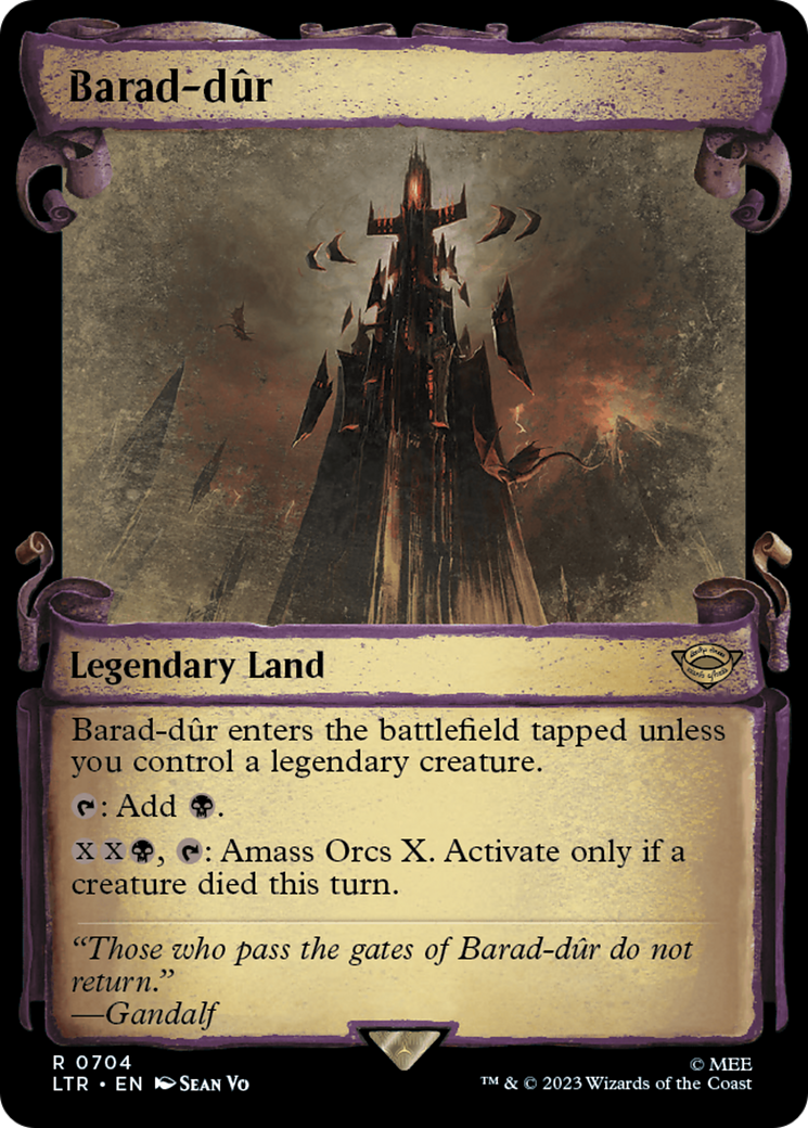FOIL Barad-dur (Showcase Scrolls) (LTR-704) - The Lord of the Rings: Tales of Middle-earth - Magic The Gathering