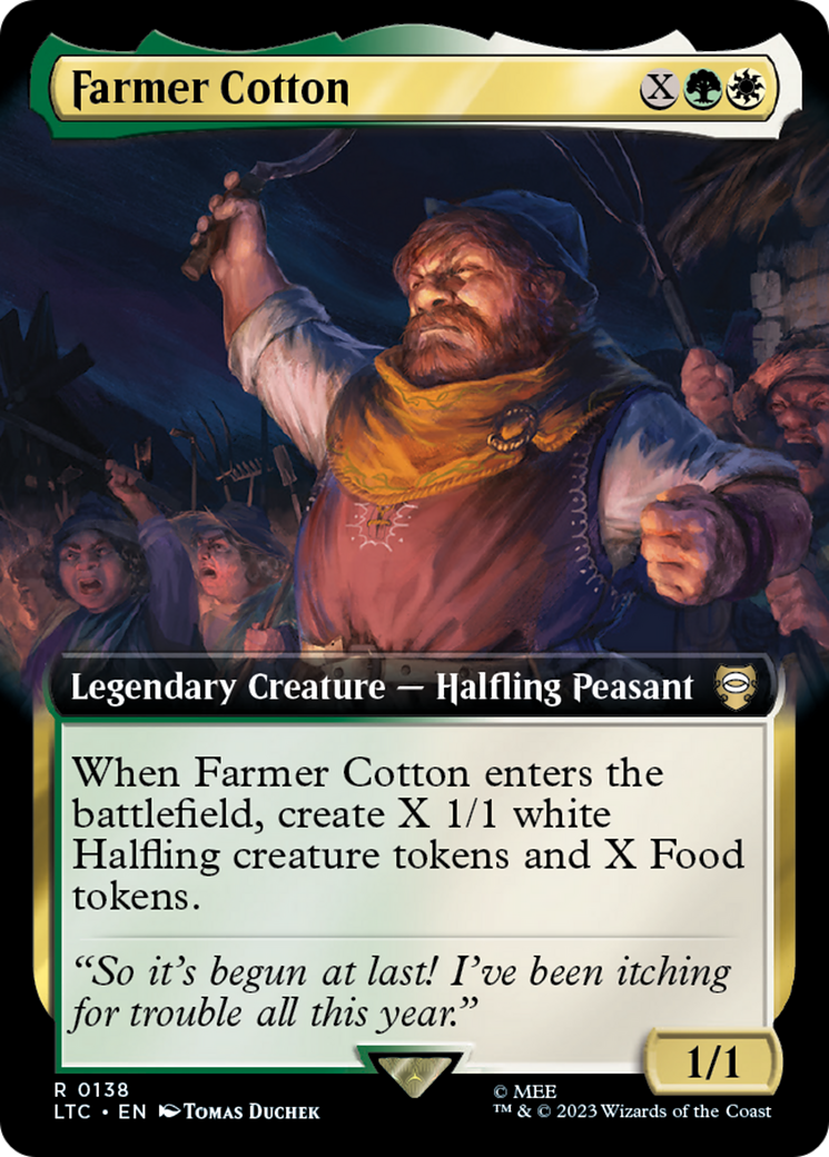 Farmer Cotton (Extended Art) (LTC-138) - Tales of Middle-earth Commander - Magic The Gathering