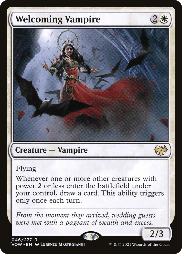 FOIL Welcoming Vampire (VOW-046) - Innistrad: Crimson Vow - Magic The Gathering