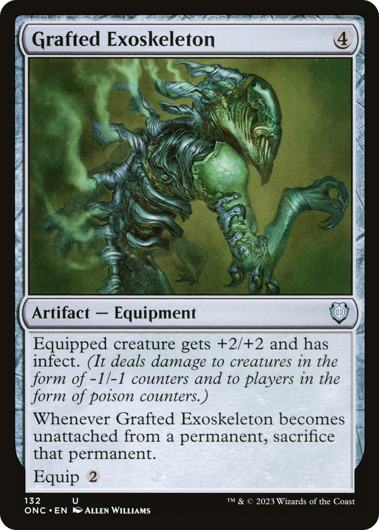 Grafted Exoskeleton (ONC-132) - Phyrexia: All Will Be One Commander - Magic The Gathering