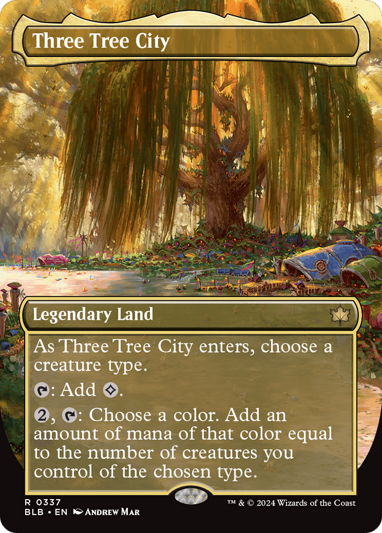Three Tree City (Borderless) (0337) (BLB-337) - Bloomburrow - Magic The Gathering