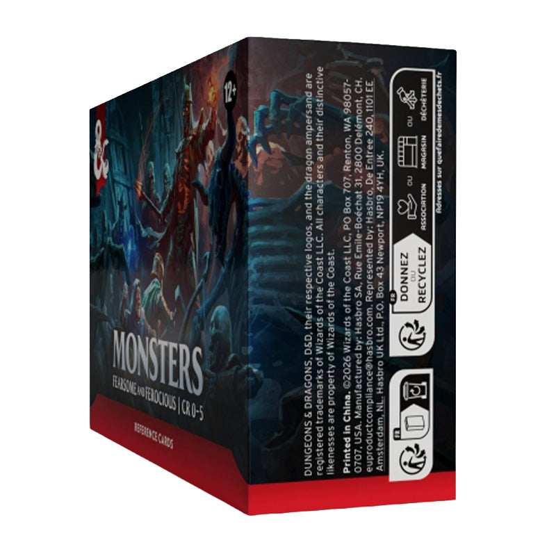 D&D Monsters Fearsome and Ferocious Reference Cards