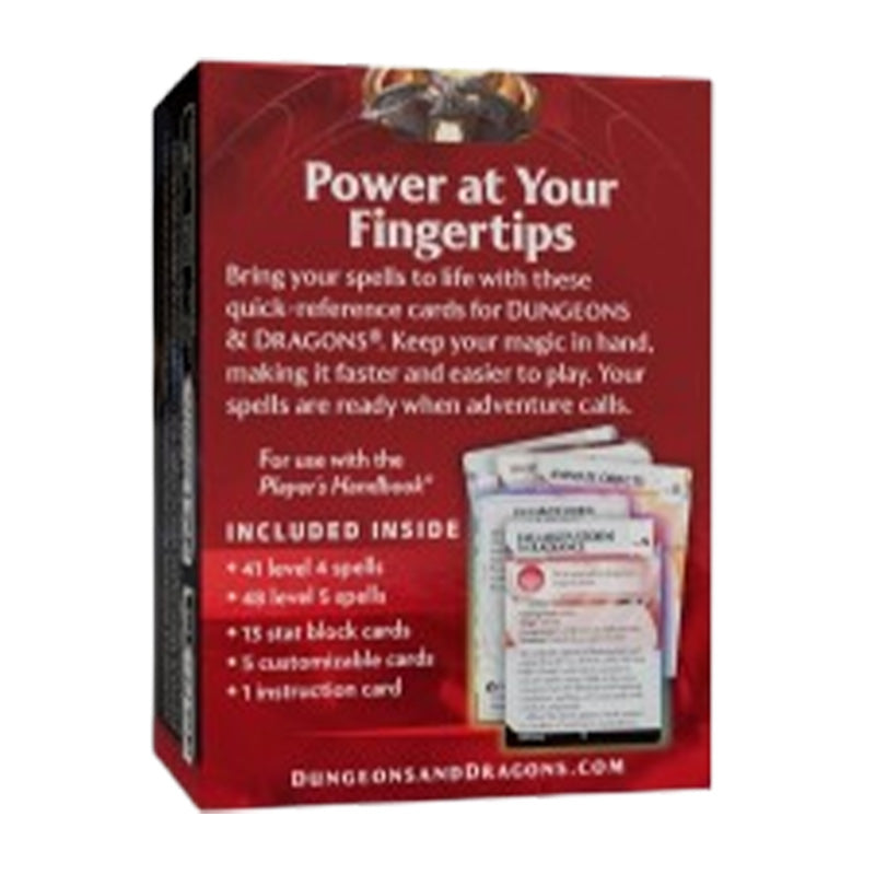 D&D Spells Levels 4-5 Reference Cards
