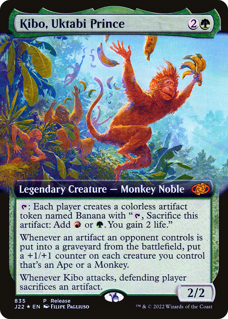 FOIL Kibo, Uktabi Prince (Extended Art) (LARP-835) - Jumpstart 2022 - Magic The Gathering