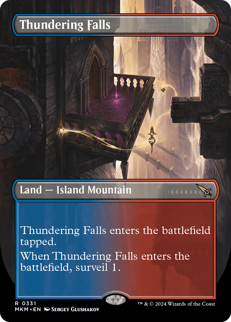FOIL Thundering Falls (Borderless) (MKM-331) - Murders at Karlov Manor - Magic The Gathering
