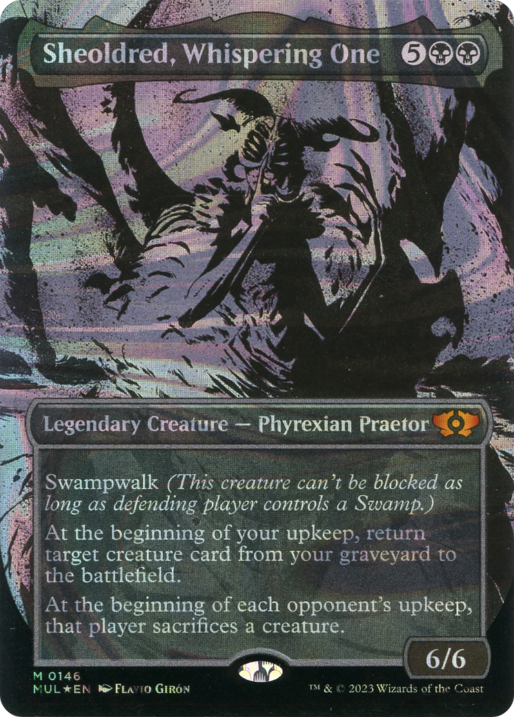 FOIL Sheoldred, Whispering One (Halo Foil) (MUL-146) - Multiverse Legends - Magic The Gathering