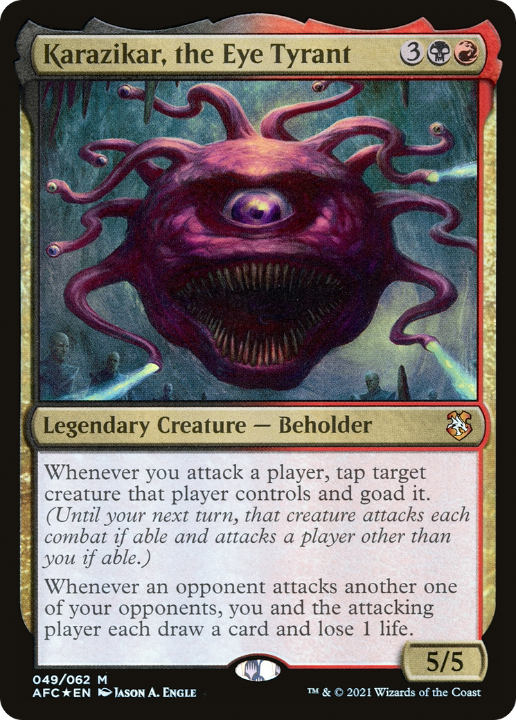 FOIL Karazikar, the Eye Tyrant (AFC-049) - Forgotten Realms Commander - Magic The Gathering