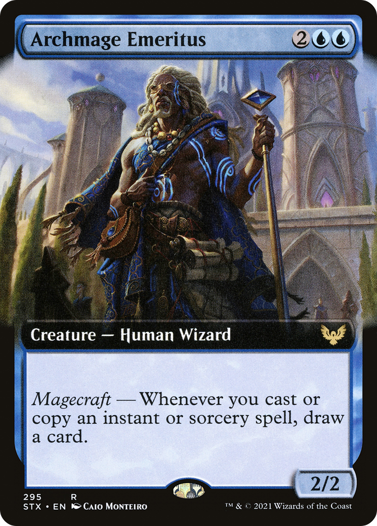 FOIL Archmage Emeritus (Extended Art) (STX-295) - Strixhaven: School of Mages - Magic The Gathering