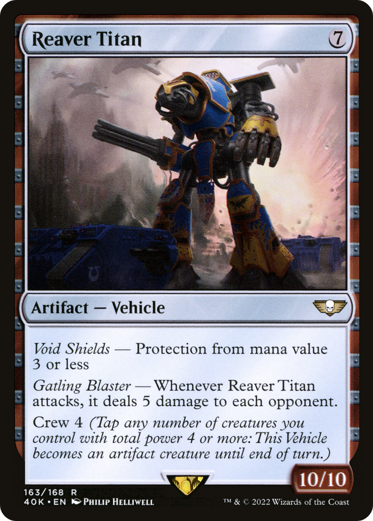 Reaver Titan (40K-163) - Warhammer 40,000 Commander - Magic The Gathering
