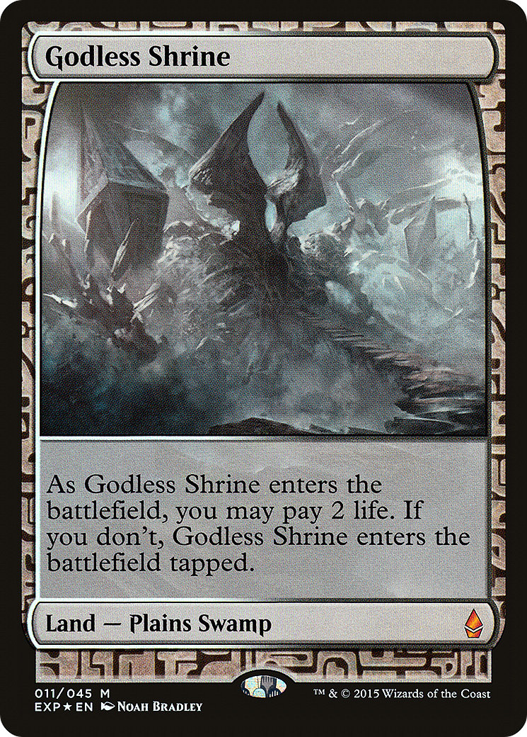 FOIL Godless Shrine (EXP-011) - Zendikar Expeditions - Magic The Gathering