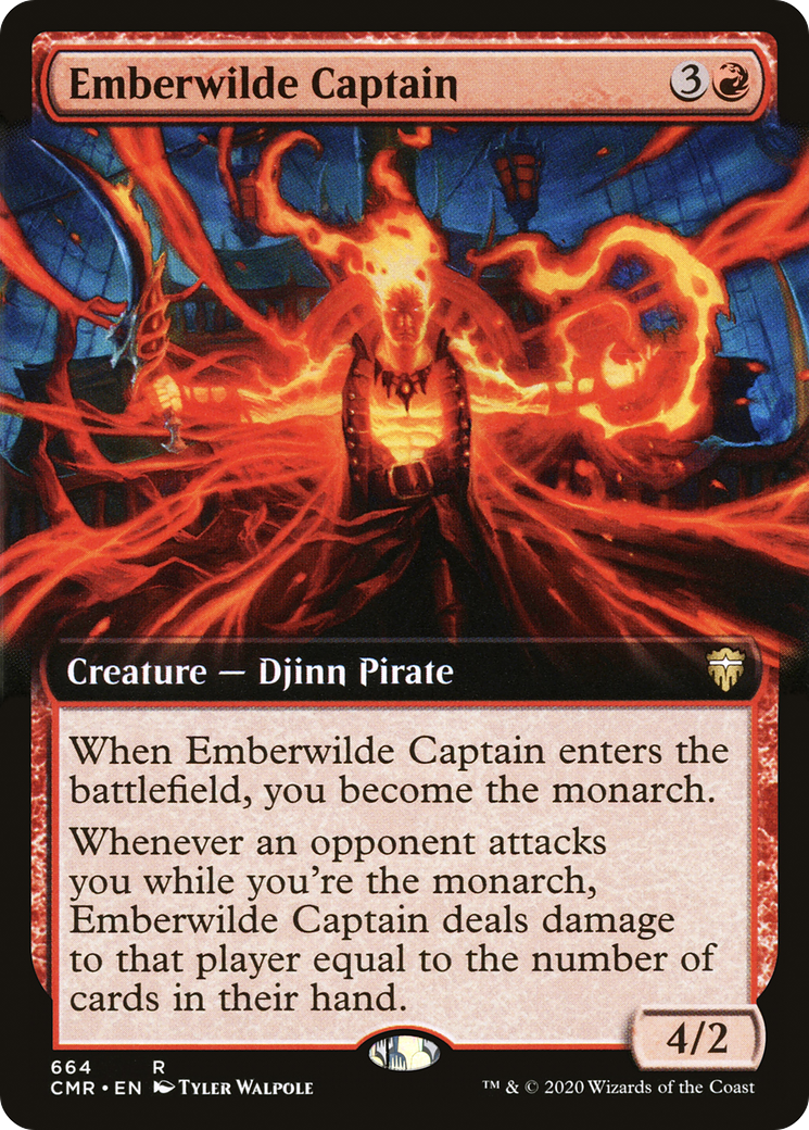 FOIL Emberwilde Captain (Extended Art) (CMR-664) - Commander Legends - Magic The Gathering