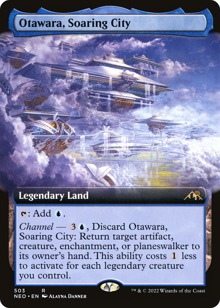 FOIL Otawara, Soaring City (Extended Art) (NEO-503) - Kamigawa: Neon Dynasty - Magic The Gathering