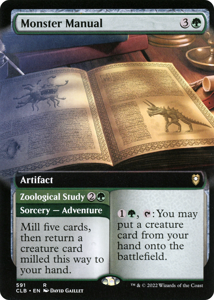FOIL Monster Manual (Extended Art) (CLB-591) - Commander Legends: Battle for Baldur's Gate - Magic The Gathering