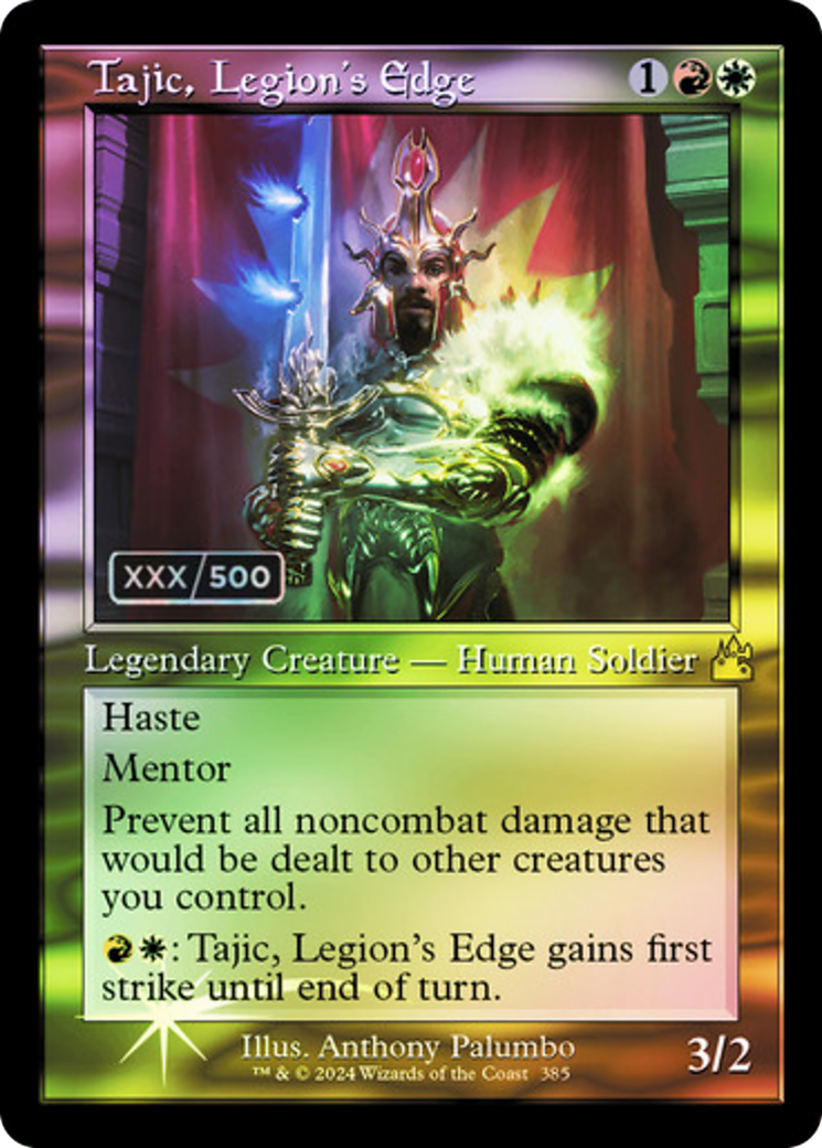 FOIL Tajic, Legion's Edge (Retro Frame) (Serial Numbered) (RVR-385) - Ravnica Remastered - Magic The Gathering