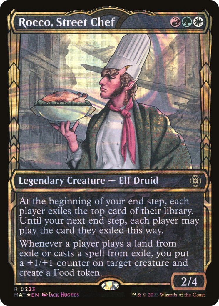 FOIL Rocco, Street Chef (Halo Foil) (MAT-223) - March of the Machine: The Aftermath - Magic The Gathering
