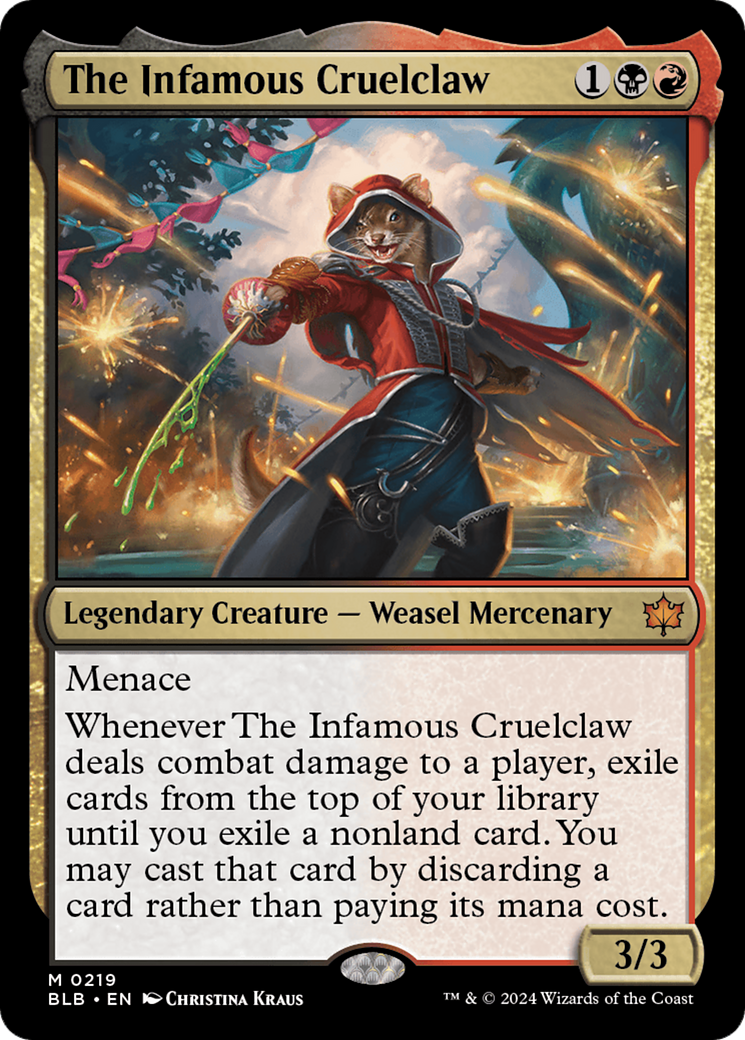 The Infamous Cruelclaw (BLB-219) - Bloomburrow - Magic The Gathering