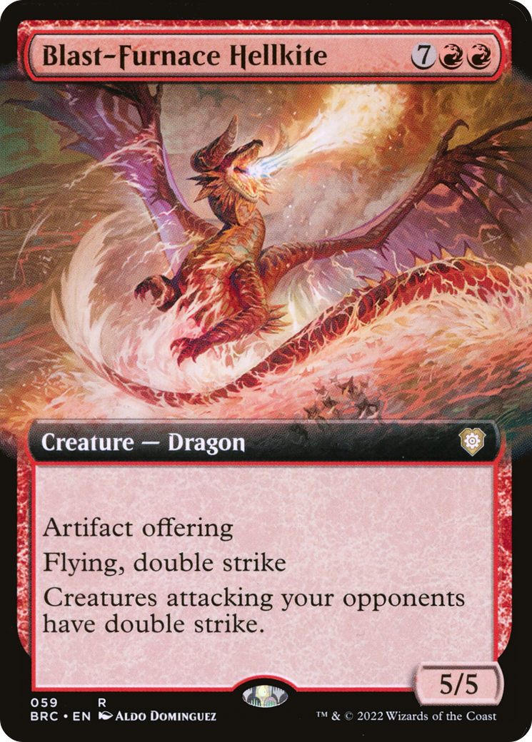 Blast-Furnace Hellkite (Extended Art) (BRC-059) - The Brothers' War Commander - Magic The Gathering