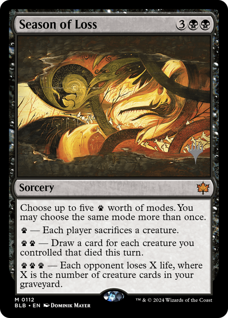 FOIL Season of Loss (PPBLB-112) - Bloomburrow Promos - Magic The Gathering