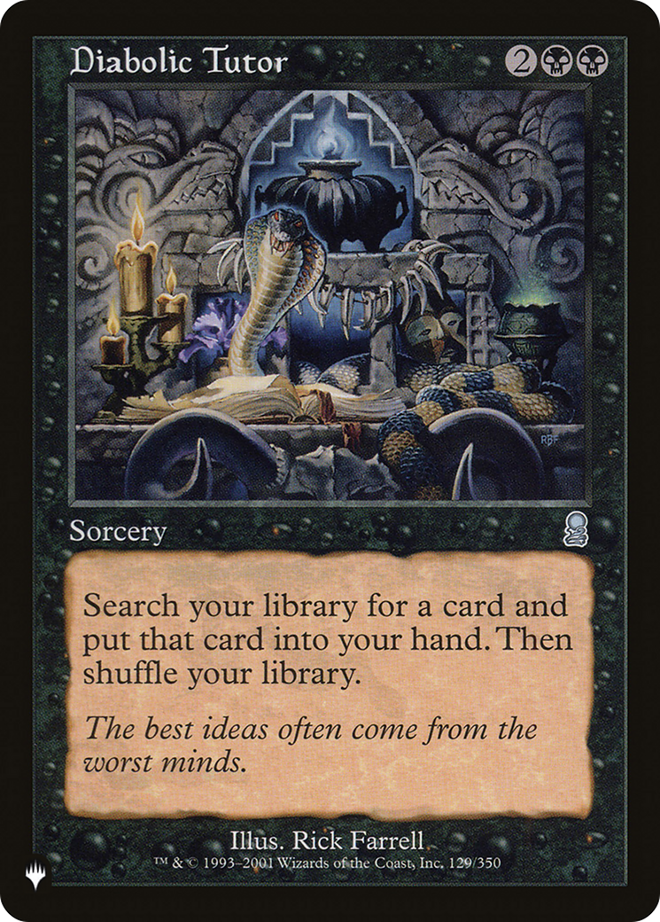 Diabolic Tutor (LIST-ODY-129) - The List - Magic The Gathering