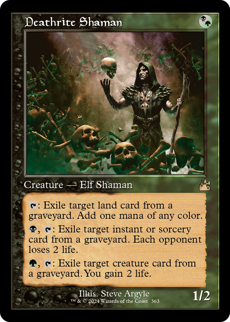 FOIL Deathrite Shaman (Retro Frame) (RVR-363) - Ravnica Remastered - Magic The Gathering