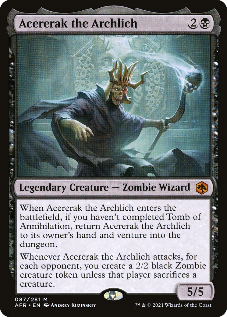 FOIL Acererak the Archlich (AFR-087) - Adventures in the Forgotten Realms - Magic The Gathering