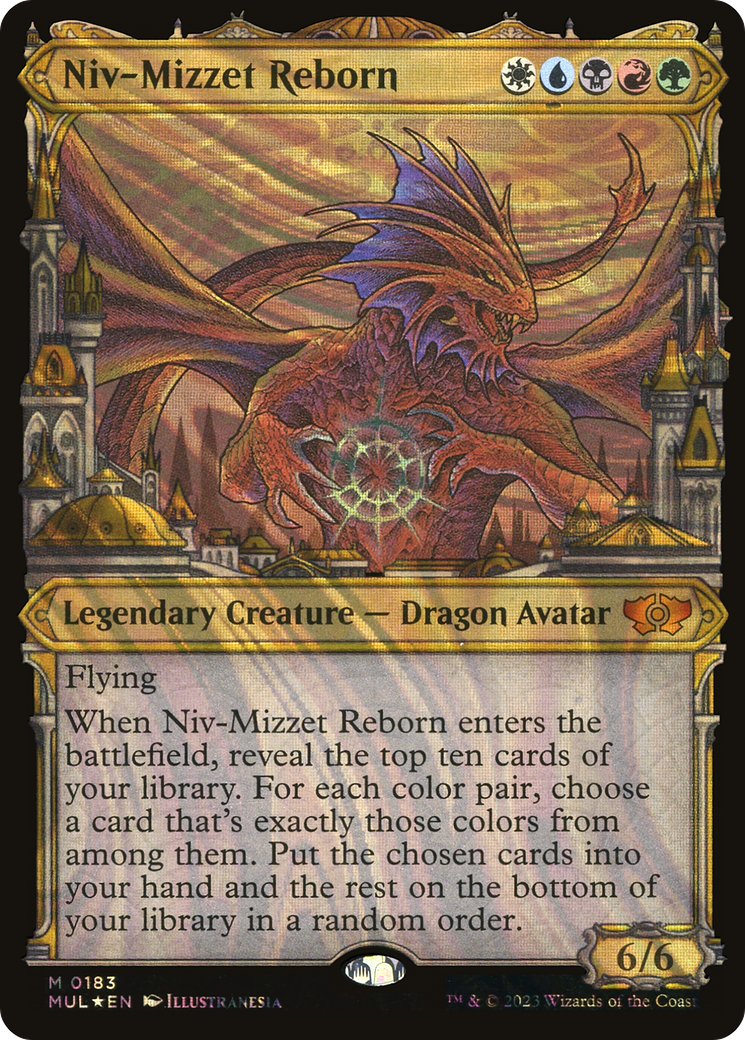 FOIL Niv-Mizzet Reborn (Halo Foil) (MUL-183) - Multiverse Legends - Magic The Gathering