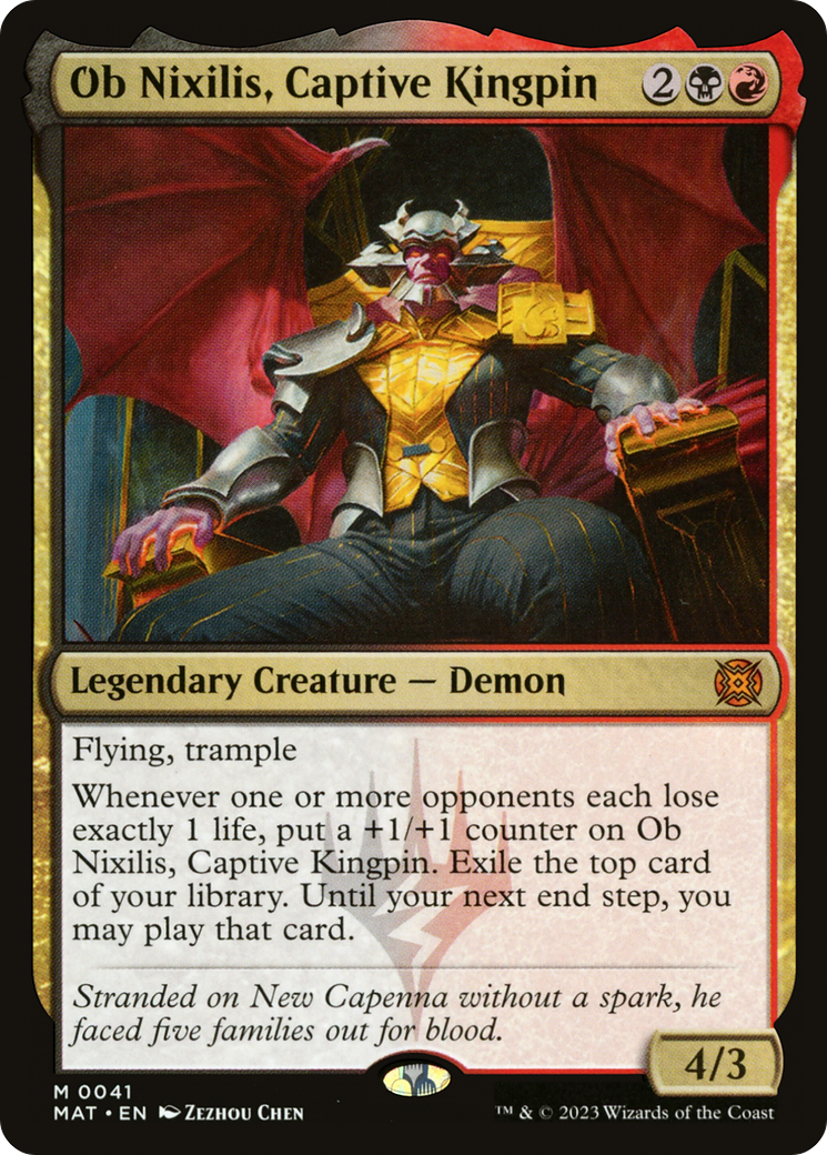 FOIL Ob Nixilis, Captive Kingpin (MAT-041) - March of the Machine: The Aftermath - Magic The Gathering