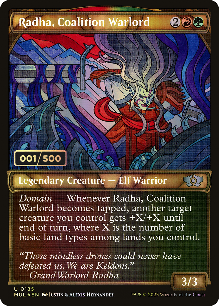 FOIL Radha, Coalition Warlord (Serial Numbered) (MUL-185) - Multiverse Legends - Magic The Gathering