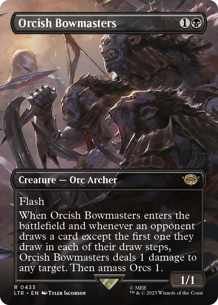 Orcish Bowmasters (Borderless) (LTR-433) - The Lord of the Rings: Tales of Middle-earth - Magic The Gathering