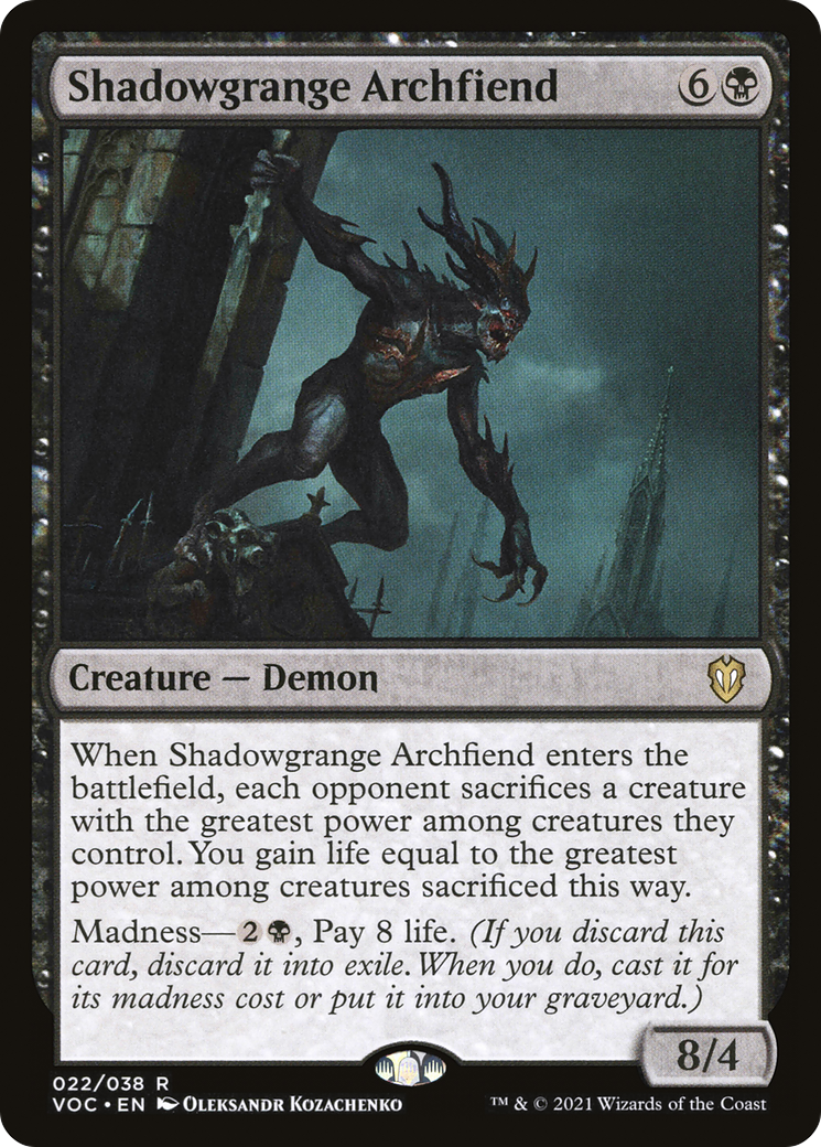 Shadowgrange Archfiend (VOC-022) - Crimson Vow Commander - Magic The Gathering