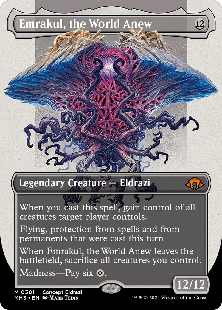 FOIL Emrakul, the World Anew (Borderless) (MH3-381) - Modern Horizons 3 - Magic The Gathering