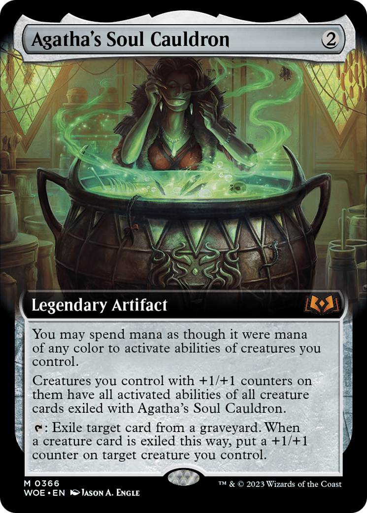 Agatha's Soul Cauldron (Extended Art) (WOE-366) - Wilds of Eldraine: (Extended Art) - Magic The Gathering