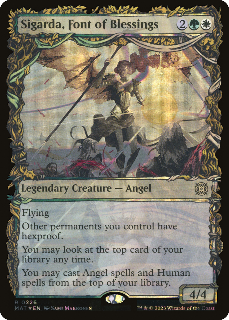 FOIL Sigarda, Font of Blessings (Halo Foil) (MAT-226) - March of the Machine: The Aftermath - Magic The Gathering