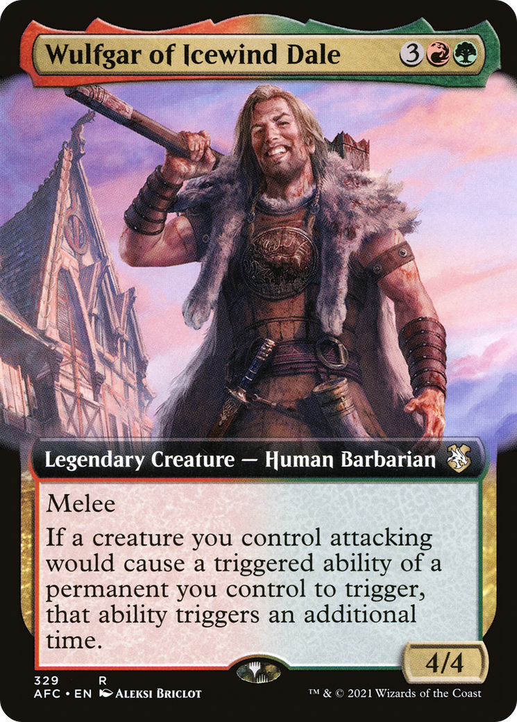 Wulfgar of Icewind Dale (Extended Art) (AFC-329) - Forgotten Realms Commander - Magic The Gathering