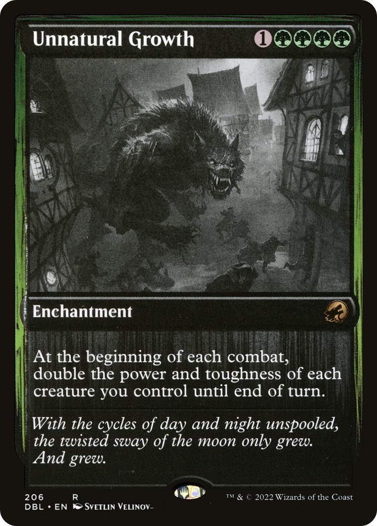 FOIL Unnatural Growth (DBL-206) - Innistrad: Double Feature - Magic The Gathering
