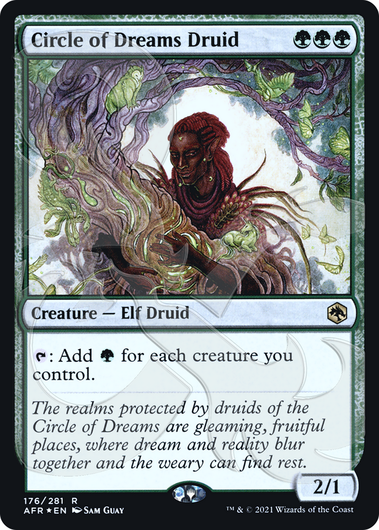 FOIL Circle of Dreams Druid (AFR&-176A) - Adventures in the Forgotten Realms Promos - Magic The Gathering