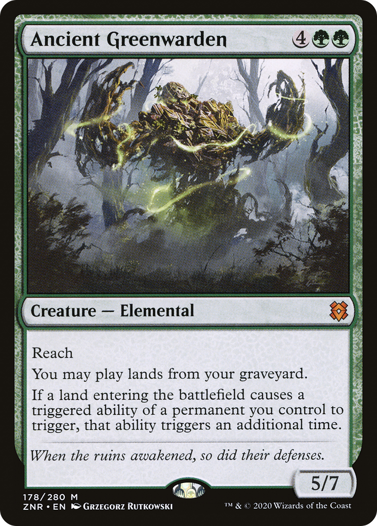 FOIL Ancient Greenwarden (ZNR-178) - Zendikar Rising - Magic The Gathering