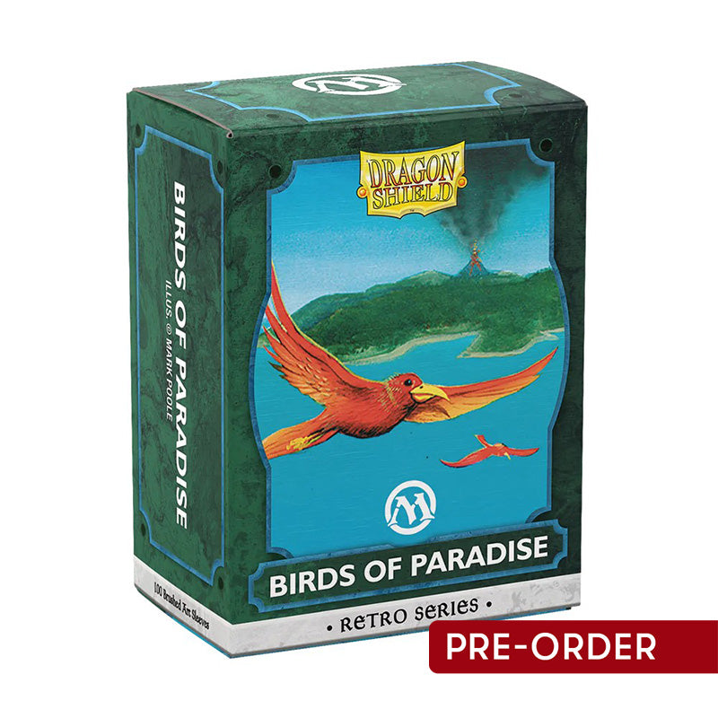 Dragon Shield Standard 100ct Matte Brushed Art Magic MTG Retro Series Birds of Paradise Sleeves