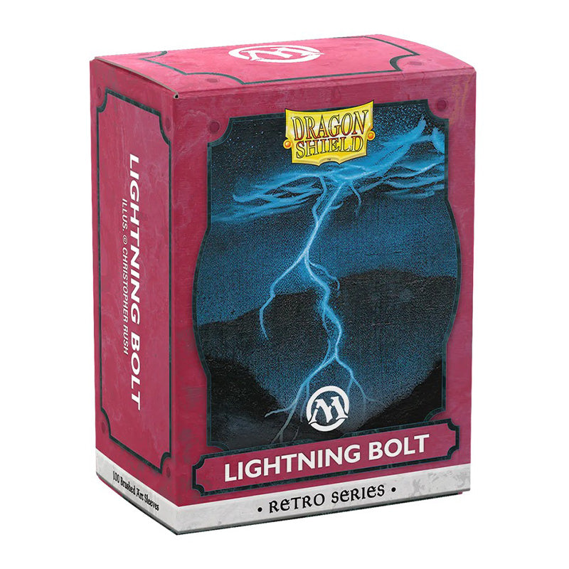 Dragon Shield Standard 100ct Matte Brushed Art Magic MTG Retro Series Lightning Bolt Sleeves