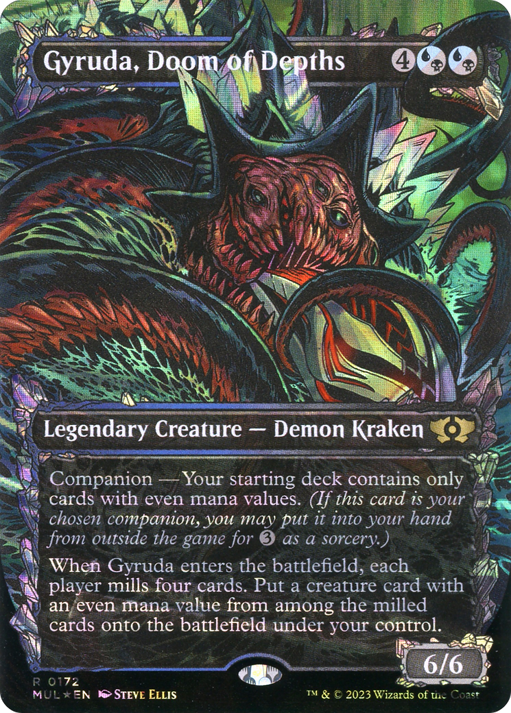 FOIL Gyruda, Doom of Depths (Halo Foil) (MUL-172) - Multiverse Legends - Magic The Gathering