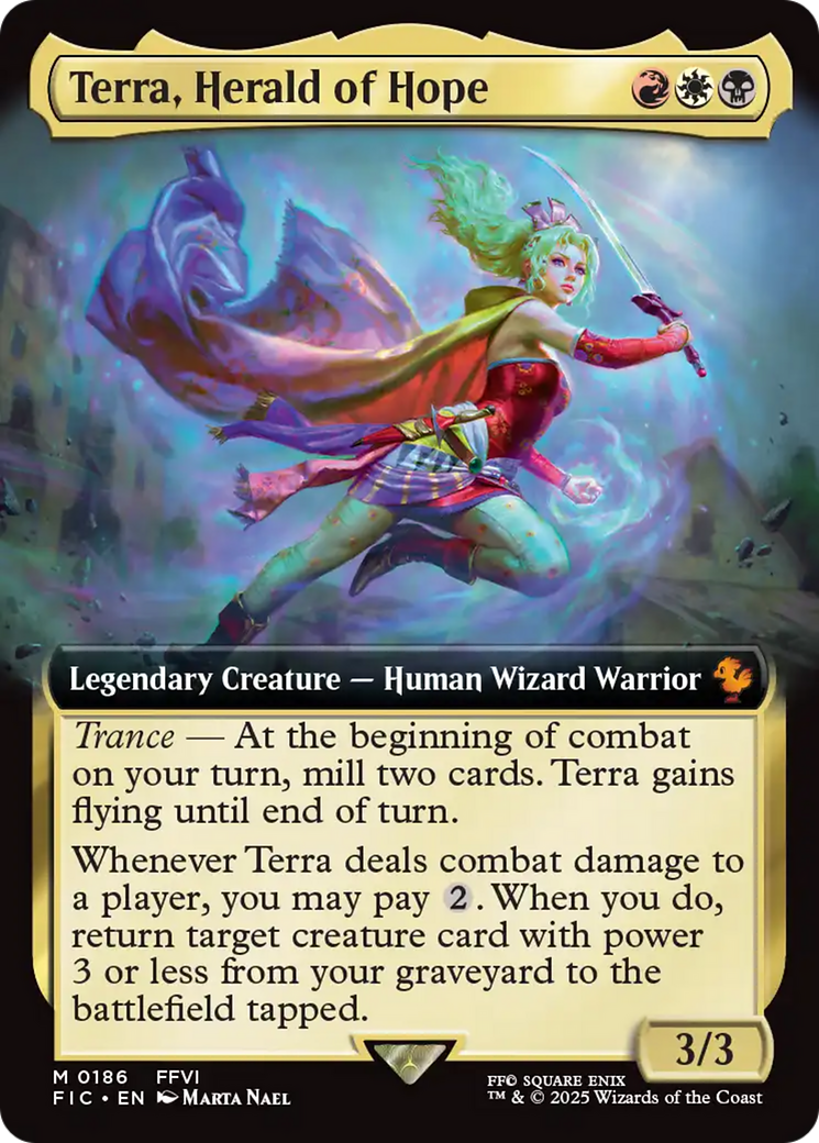 Terra, Herald of Hope (Extended Art) (FIC-186) - Commander: FINAL FANTASY - Magic The Gathering